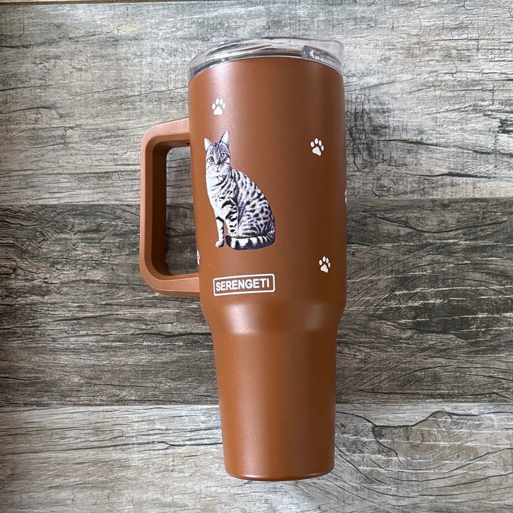Serengeti Brown Tabby Cat Tumbler